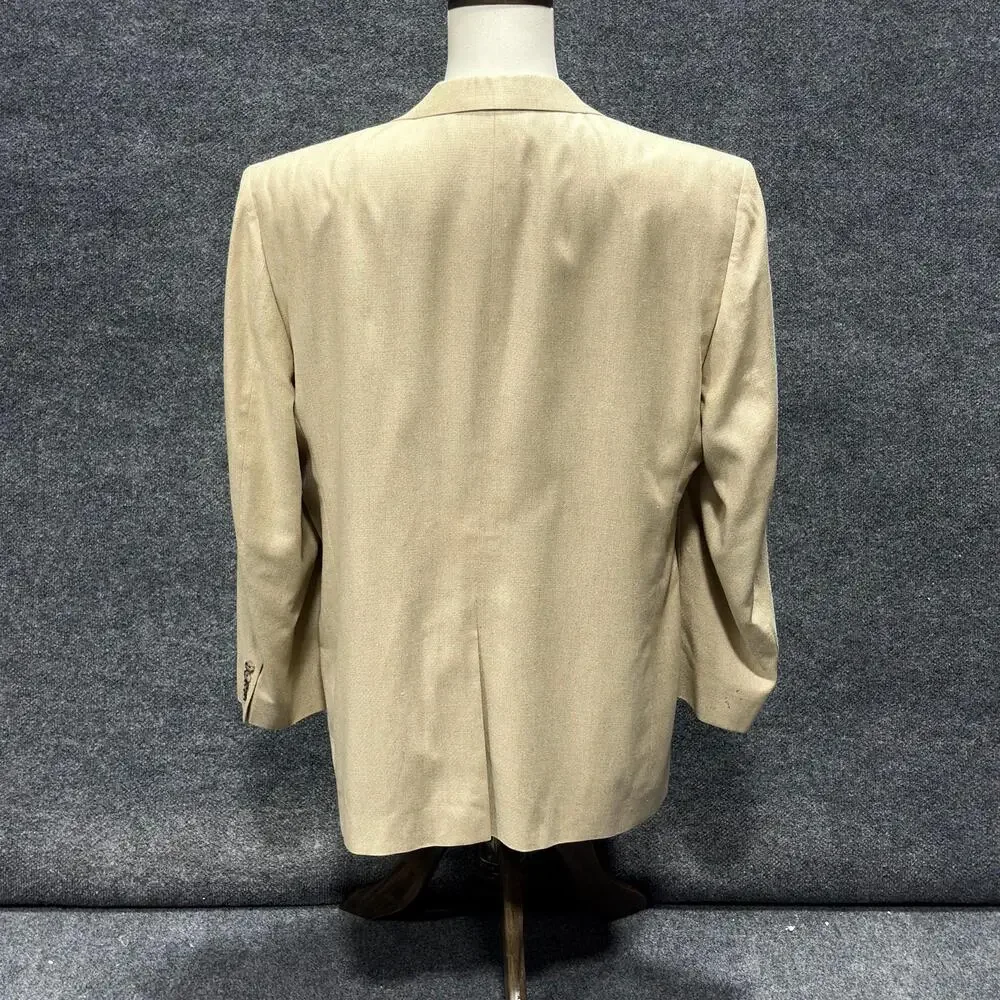 Jos. A. Bank Blazer Mens 48 Long Beige Silk Sport Coat Jacket Classic Fit